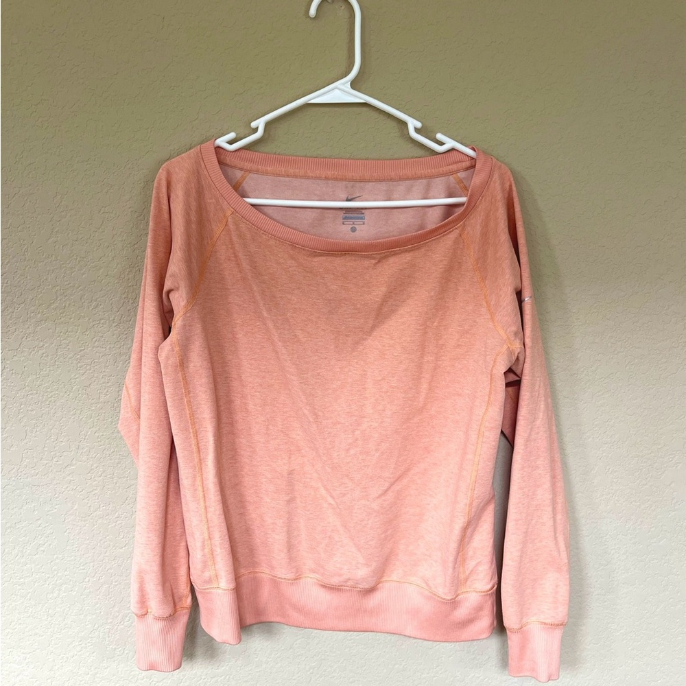Nike coral swoop neck coral sweater